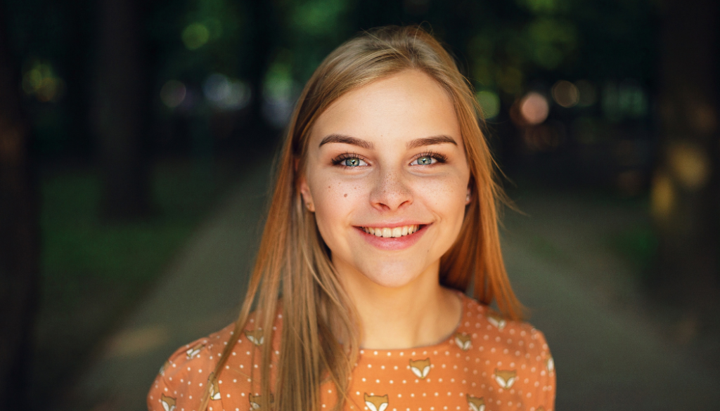 beautiful girl smiling