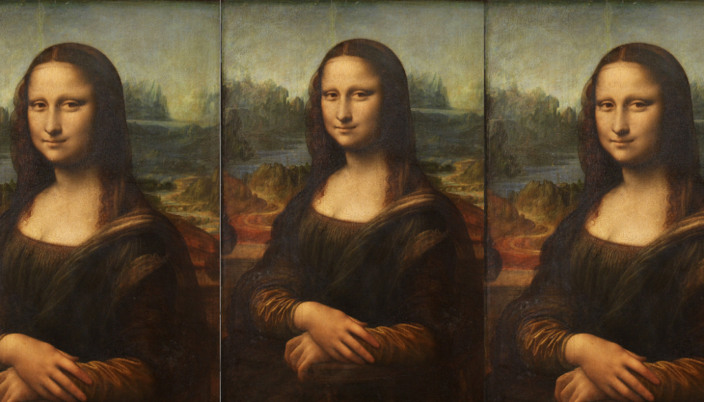 mona lisa fake smile