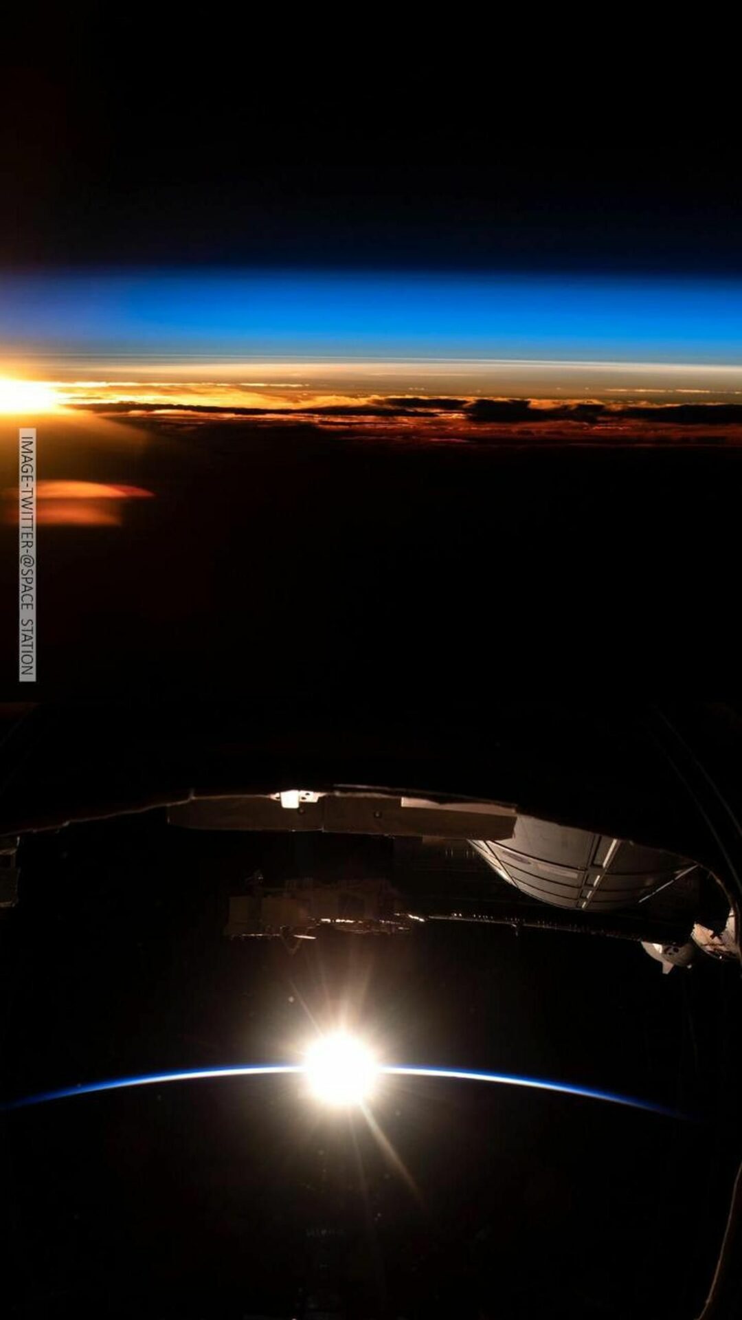É assim que os membros da tripulação da Estação Espacial Internacional veem 16 amanheceres por dia