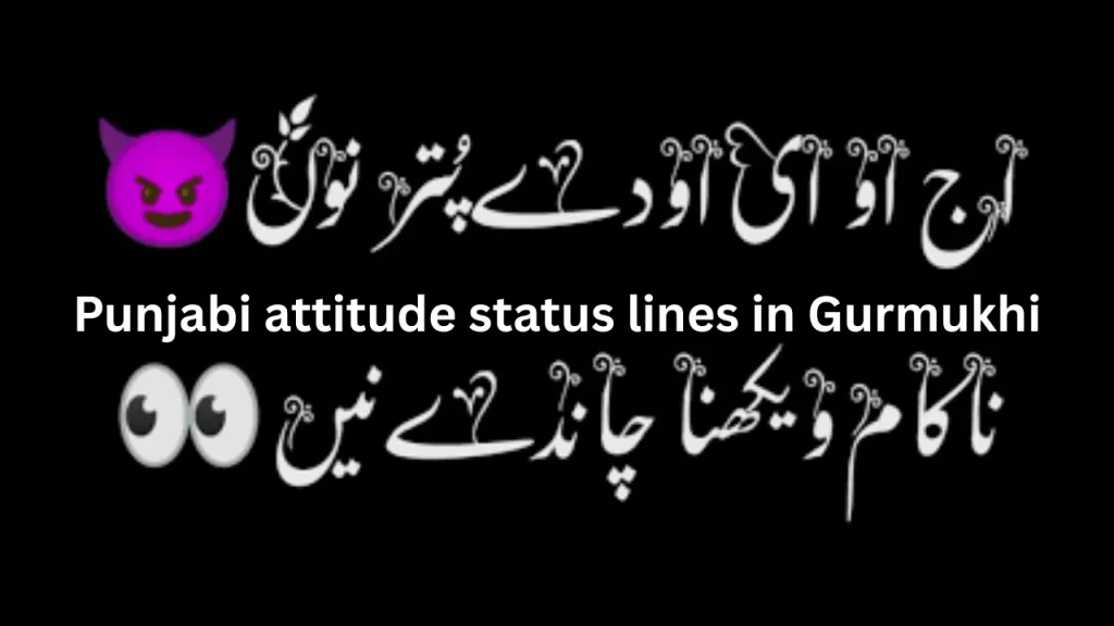 Punjabi attitude status lines in Gurmukhi