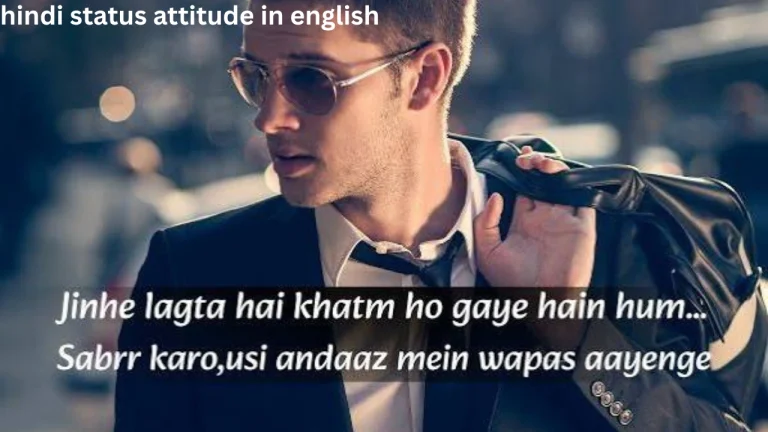 hindi status attitude in english